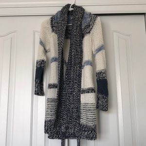 Loft tie belt cardigan sweater